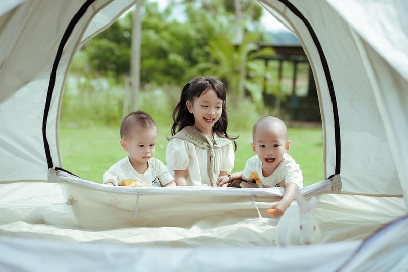 Camping in the woods